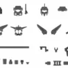 Bandai 30MM 1/144 Option Parts Set 6 (Customizeable Head A) Accessory Set