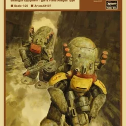 Hasegawa 1/20 Robot Battle V(Five) Maschinen Krieger 44 Type Mk44 Ammoknights (Smartgun Equipment Type & Fixed Armgun Type)