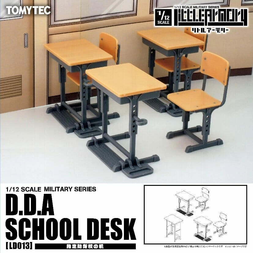 TomyTec Little Armory 1/12 LD013 Defense School Desk 1 TomyTec Little Armory 1/12 LD013 Defense School Desk