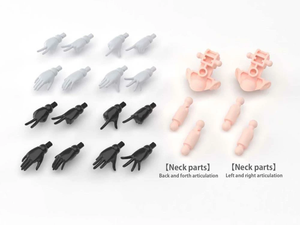 Bandai 30 Minutes Sisters Option Hand Parts (Black & White) Accessory Pack 8 Bandai 30 Minutes Sisters Option Hand Parts (Black & White) Accessory Pack - Image 8