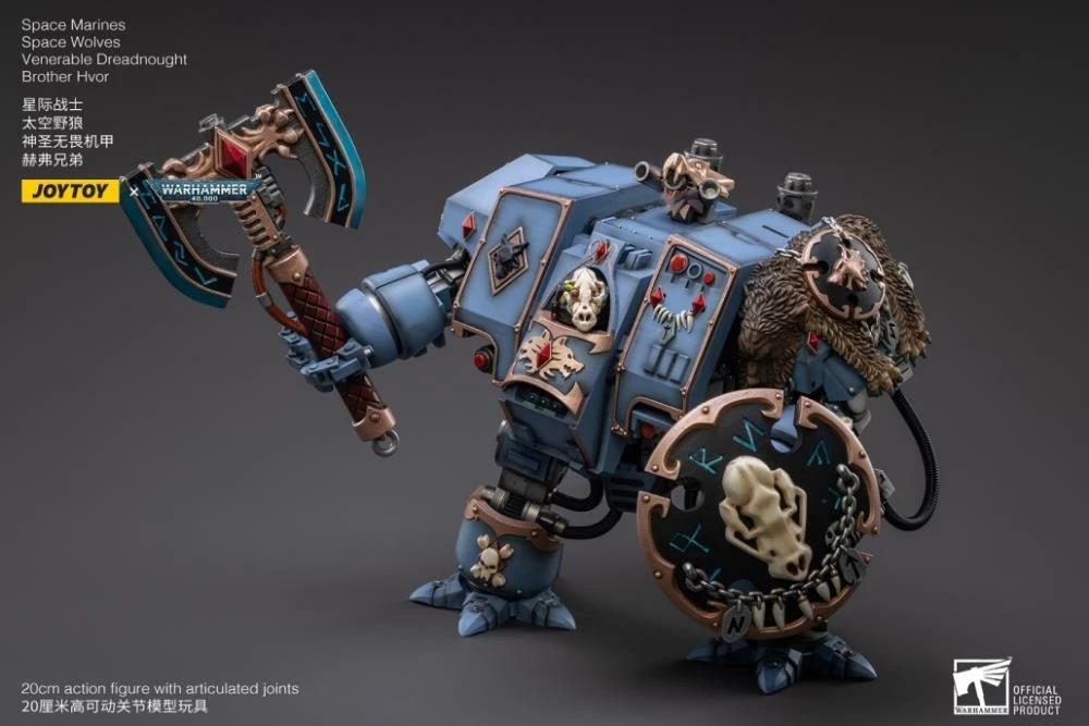 Warhammer 40K Space Wolves Venerable Dreadnought Brother Hvor 1/18 Scale Figure 9 Warhammer 40K Space Wolves Venerable Dreadnought Brother Hvor 1/18 Scale Figure - Image 9