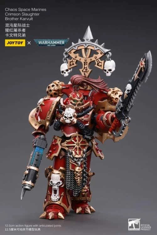 Warhammer 40K Chaos Space Marines Crimson Slaughter Brother Karvult 1/18 Scale Figure 6 Warhammer 40K Chaos Space Marines Crimson Slaughter Brother Karvult 1/18 Scale Figure - Image 6