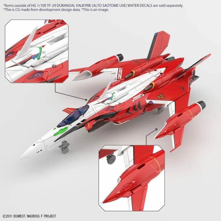 Bandai Macross Frontier HG YF-29 Durandal Valkyrie (Saotome Alto) Special Water Slide Decals Sheet 4 Bandai Macross Frontier HG YF-29 Durandal Valkyrie (Saotome Alto) Special Water Slide Decals Sheet - Image 4