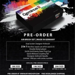 EDAY GEMINUS DESIGNER AIRBRUSH - LIMITED EDITION WITH INDIVIDUAL SERIES NO. Harder Steenbeck -Bandai Sales 41215886 10214970940365512 5405255069736108032 n