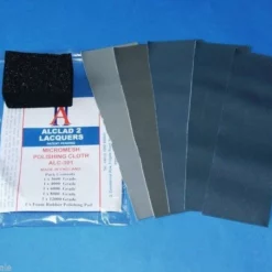 STEVENS Micromesh Polishing Cloth Set (5 Diff Grades & Rubber Support Block)