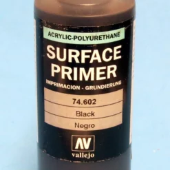 Vallejo SURFACE PRIMER 74.602 BLACK 200ml / 6.76oz Acrylic SUPER SIZE BOTTLE