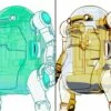 35 Mechatro WeGo Robots Cream Soda & Crystal Gold Model Kit Set