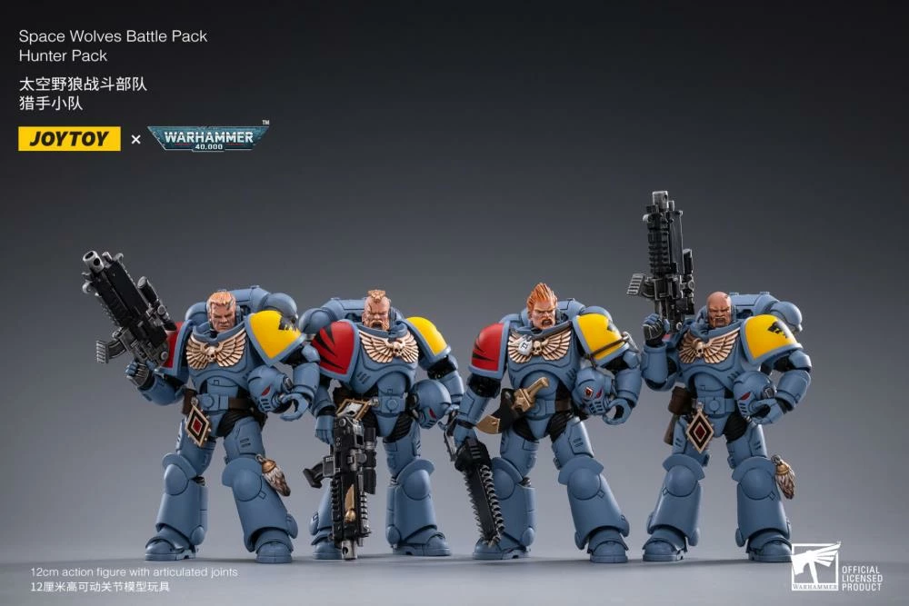 Warhammer 40K Space Wolves Battle Pack Box Of 4 1/18 Scale Figures 11 Warhammer 40K Space Wolves Battle Pack Box Of 4 1/18 Scale Figures - Image 11