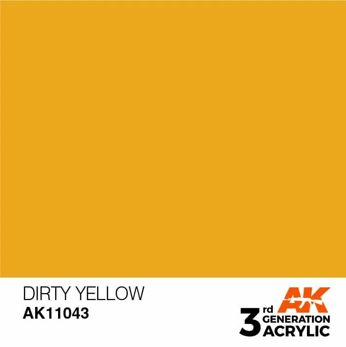 AK Interactive 3rd Gen Acrylic Dirty Yellow 17ml 1 AK Interactive 3rd Gen Acrylic Dirty Yellow 17ml