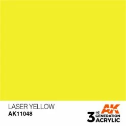 AK Interactive 3rd Gen Acrylic Laser Yellow 17ml