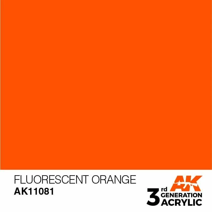 AK Interactive 3rd Gen Acrylic Fluorescent Orange 17ml 1 AK Interactive 3rd Gen Acrylic Fluorescent Orange 17ml