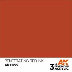 AK Interactive 3rd Gen Acrylic Penetrating Red INK 17ml