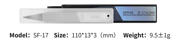SF-17 DSPIAE Irregular Glass Mirror Polishing File 1 SF-17 DSPIAE Irregular Glass Mirror Polishing File