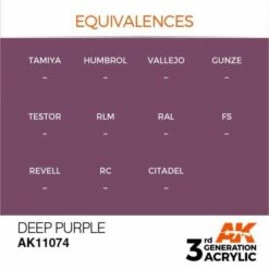 AK Interactive 3rd Gen Acrylic Deep Purple 17ml -Bandai Sales EQUIVALENCES 74 600x599 1