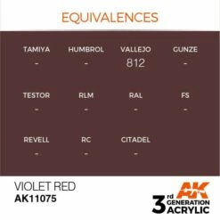 AK Interactive 3rd Gen Acrylic Violet Red 17ml -Bandai Sales EQUIVALENCES 75