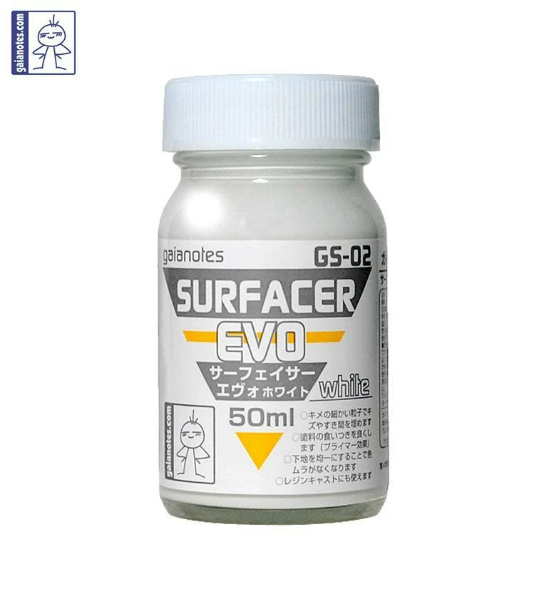 Gaianotes GS-02 Surfacer Evo White 50ML 1 Gaianotes GS-02 Surfacer Evo White 50ML