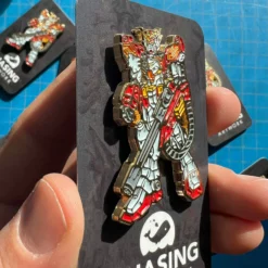 Limited Chasing Artwork Gundam Heavyarms Enamel Pin -Bandai Sales IMG 2962 scaled
