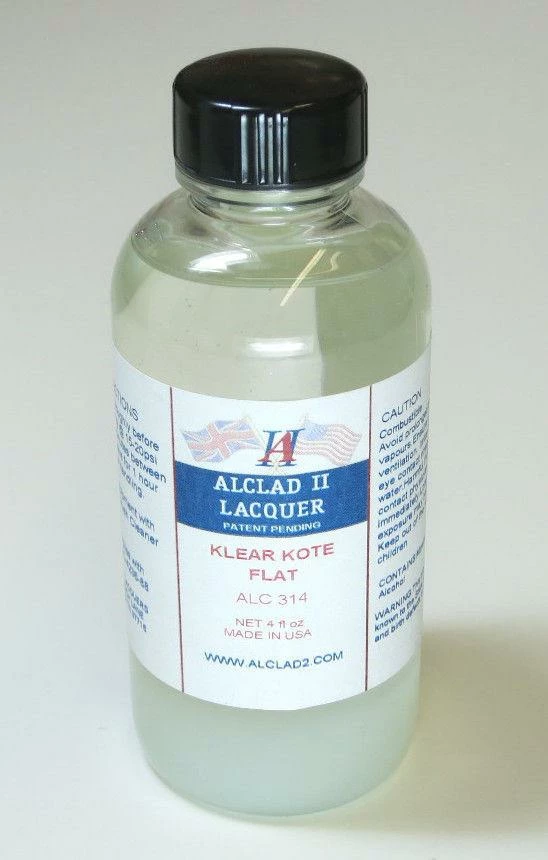 STEVENS Alclad II 4oz. Bottle Clear Coat Flat ALC-314 1 STEVENS Alclad II 4oz. Bottle Clear Coat Flat ALC-314