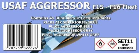 USAF AGGRESSOR F15 - F16 COLOUR SET 1 USAF AGGRESSOR F15 - F16 COLOUR SET