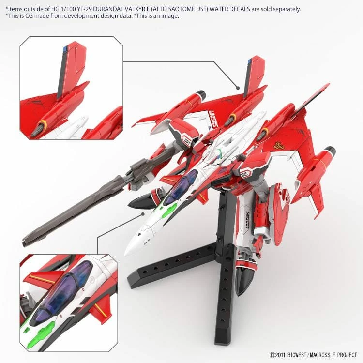 Bandai Macross Frontier HG YF-29 Durandal Valkyrie (Saotome Alto) Special Water Slide Decals Sheet 3 Bandai Macross Frontier HG YF-29 Durandal Valkyrie (Saotome Alto) Special Water Slide Decals Sheet - Image 3