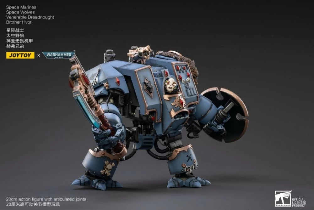 Warhammer 40K Space Wolves Venerable Dreadnought Brother Hvor 1/18 Scale Figure 7 Warhammer 40K Space Wolves Venerable Dreadnought Brother Hvor 1/18 Scale Figure - Image 7