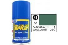 Mr. Hobby MR COLOR SPRAY 100ML DARK GRAY (1) SATIN GLOSS # 031