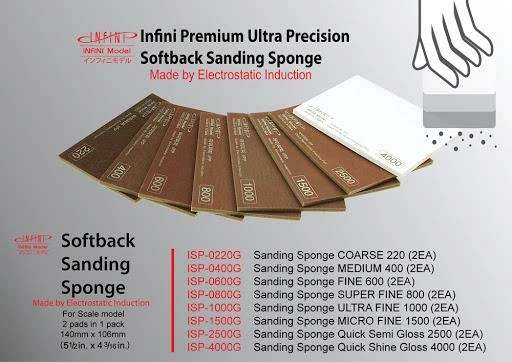 Bandai Infini Sanding Sponge MEDIUM 400 (2EA) 2 Bandai Infini Sanding Sponge MEDIUM 400 (2EA) - Image 2